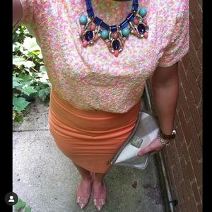 J.Crew No 2 pencil skirt in peach